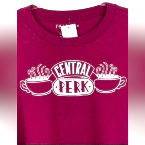 FRIENDS ‘CENTRAL PERK’ PLUM TEE SHIRT TOP TUNIC XXL NEW HIT TV FRIENDS SHOW - Picture 2 of 4